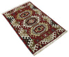 2x3 Runner Hand Knotted traditional Kazak Rust and Beige Tribal Armenian Rug | KZA12