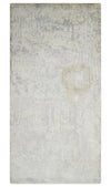 2x4 Entryway Modern Abstract Ivory and Gray Wool Rug Made with Art Silk