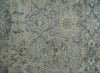 2x4 Gray, Beige and Blue Wool Hand Knotted traditional Vintage Antique Rug| N1224