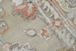 2x4 Hand Knotted Beige, silver and Peach Traditional Persian Oushak Wool Rug | N5624