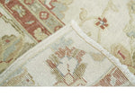 2x4 Hand Knotted Ivory, Olive and Rust Traditional Persian Oushak Wool | N8024