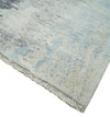 2x4 Modern Abstract Beige, Blue and Charcoal Bamboo Silk Rug| N6724