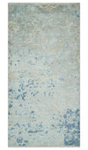 2x4 Modern Abstract Blue and Ivory Art Silk Rug| N8124