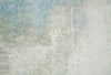 2x4 Modern Abstract Blue, Gray, Silver and Olive Rug made with Art Silk| N4524