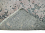2x4 Modern Abstract Gray and Pink Wool and Silk Hand Knotted Rug| N224