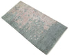 2x4 Modern Abstract Gray and Pink Wool and Silk Hand Knotted Rug| N224