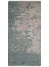 2x4 Modern Abstract Gray and Pink Wool and Silk Hand Knotted Rug| N224