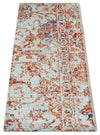 2x4 Modern Abstract Peach and Ivory Art Silk Rug| N8224