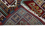 2x6 Runner Hand Knotted traditional Kazak Rust and Blue Armenian Rug | KZA24