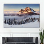 Snow Mountain Sunset Wall Art