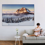 Snow Mountain Sunset Wall Art