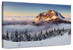 Snow Mountain Sunset Wall Art