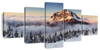 Snow Mountain Sunset Wall Art