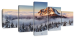Snow Mountain Sunset Wall Art