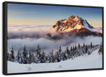 Snow Mountain Sunset Wall Art