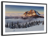 Snow Mountain Sunset Wall Art
