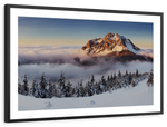 Snow Mountain Sunset Wall Art