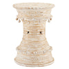 Currey and Company Bavi Whitewash Accent Table 3000-0238