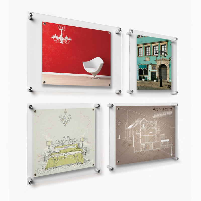 Set of 4 Mixed Single Panel Wall Frames Pinwheel (3002)