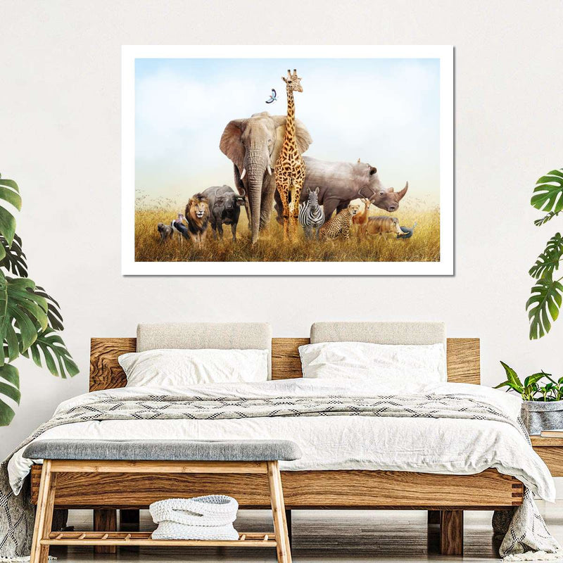 Kenyan Safari Animals Wall Art