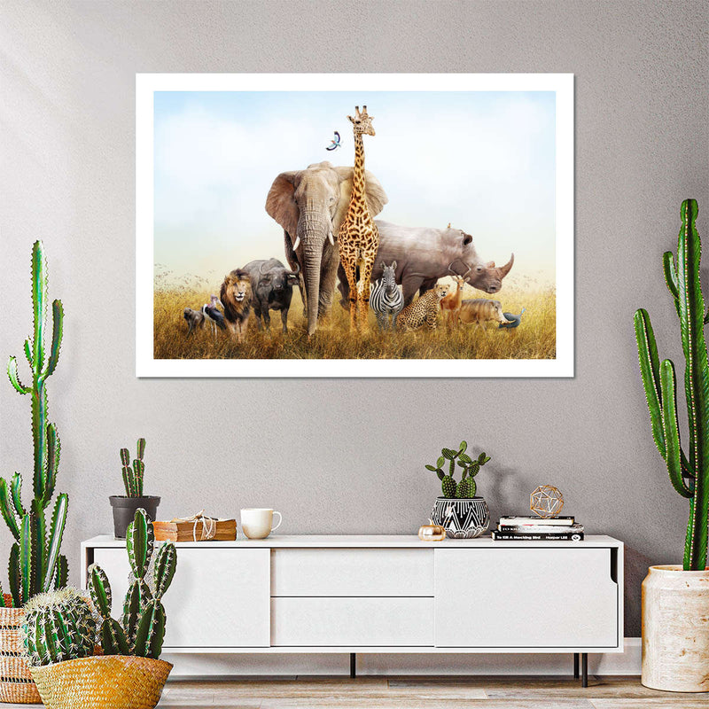 Kenyan Safari Animals Wall Art