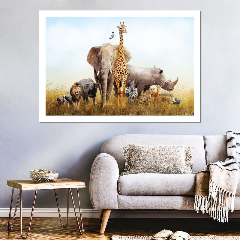 Kenyan Safari Animals Wall Art