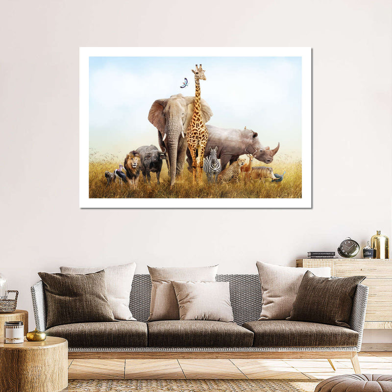 Kenyan Safari Animals Wall Art
