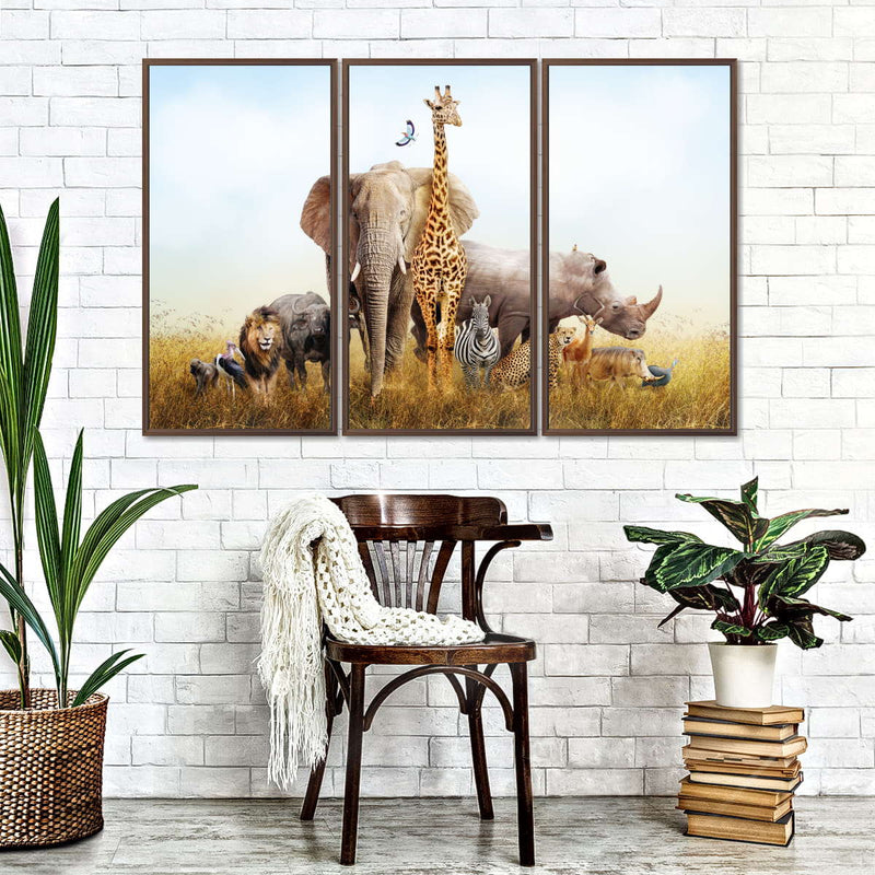 Kenyan Safari Animals Wall Art