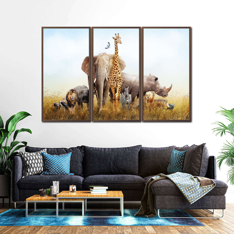 Kenyan Safari Animals Wall Art