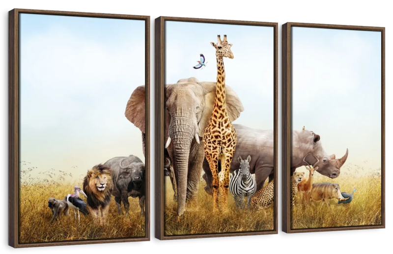 Kenyan Safari Animals Wall Art