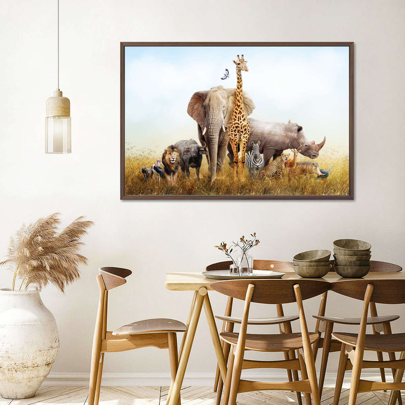 Kenyan Safari Animals Wall Art