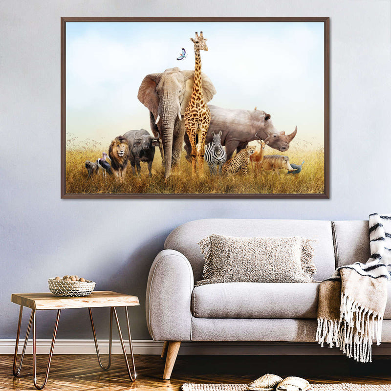 Kenyan Safari Animals Wall Art