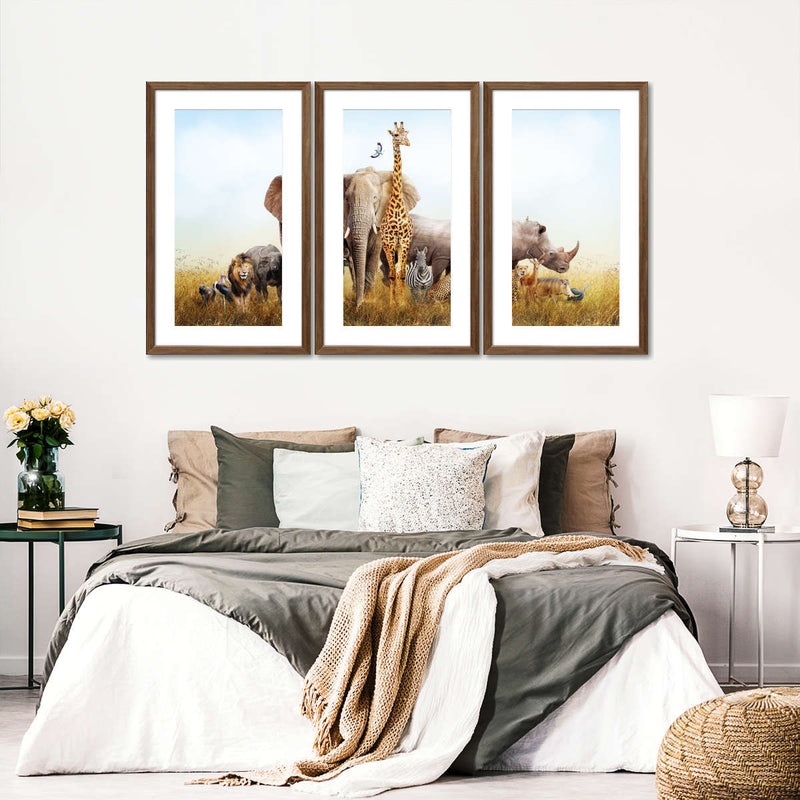 Kenyan Safari Animals Wall Art