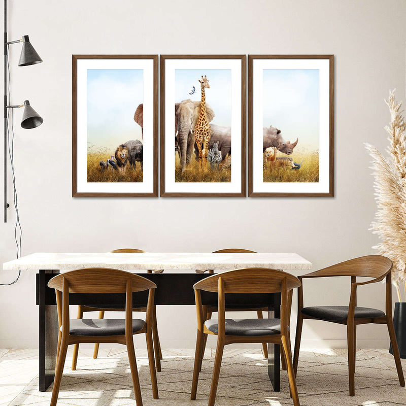 Kenyan Safari Animals Wall Art