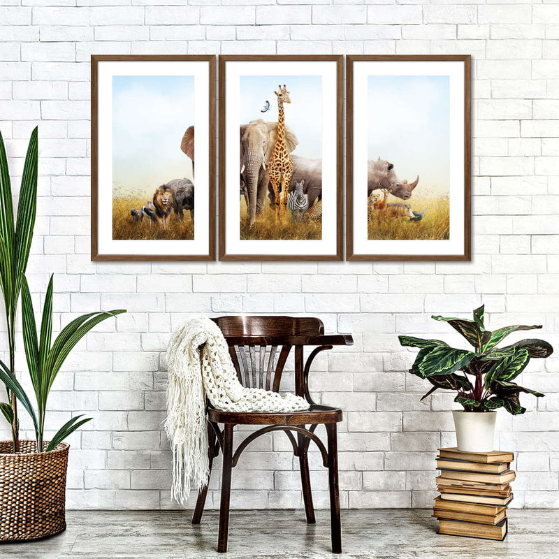 Kenyan Safari Animals Wall Art