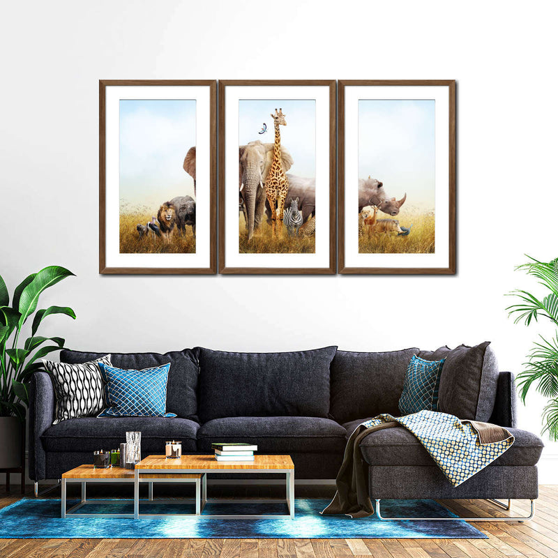 Kenyan Safari Animals Wall Art