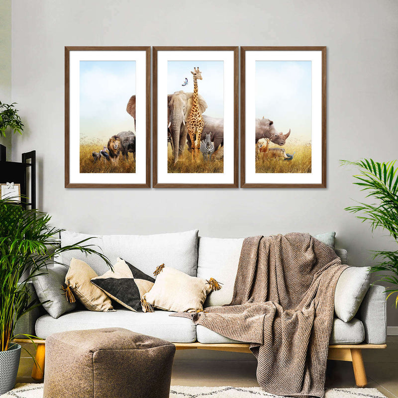 Kenyan Safari Animals Wall Art