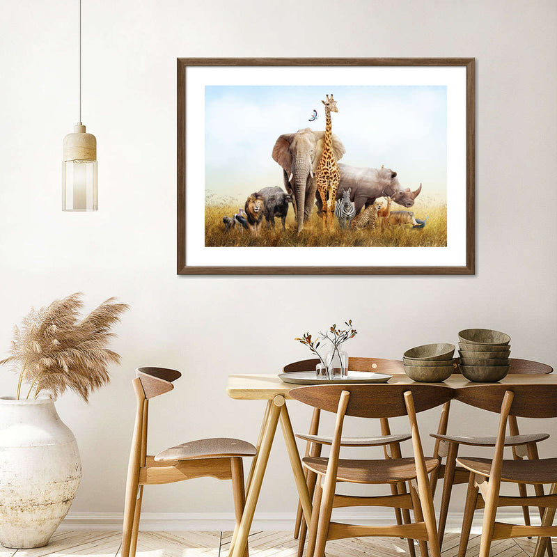 Kenyan Safari Animals Wall Art