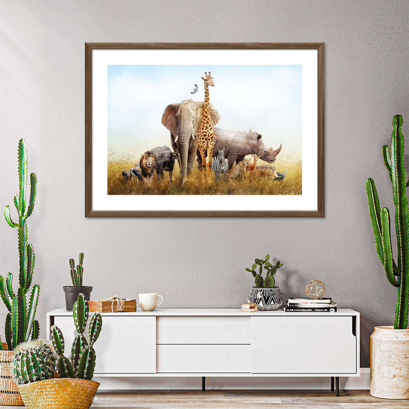 Kenyan Safari Animals Wall Art