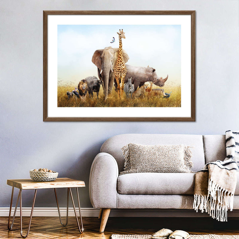Kenyan Safari Animals Wall Art
