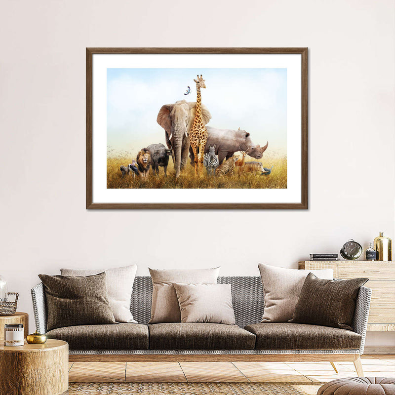 Kenyan Safari Animals Wall Art