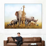 Kenyan Safari Animals Wall Art