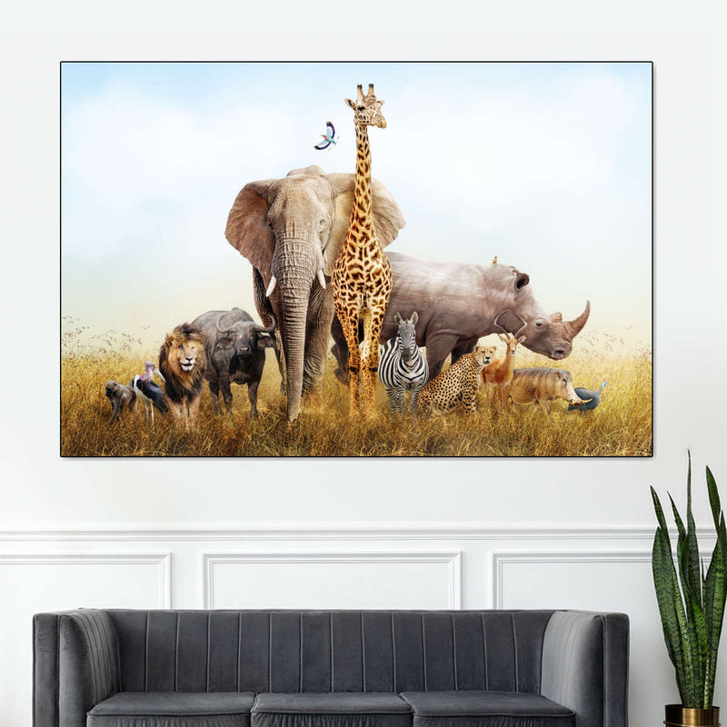 Kenyan Safari Animals Wall Art