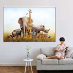 Kenyan Safari Animals Wall Art
