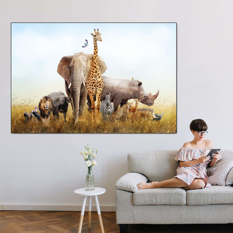 Kenyan Safari Animals Wall Art
