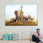 Kenyan Safari Animals Wall Art