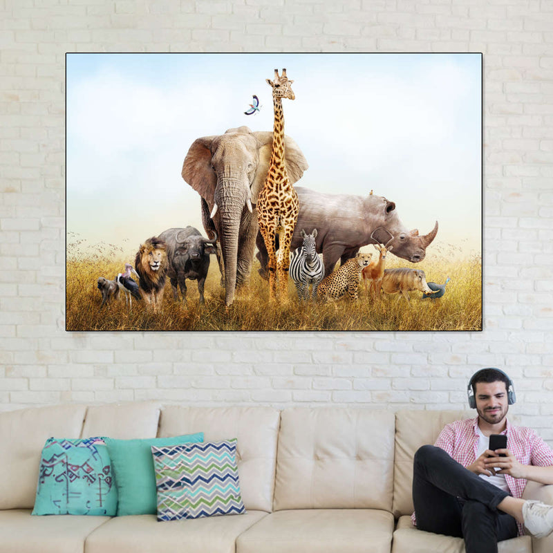 Kenyan Safari Animals Wall Art