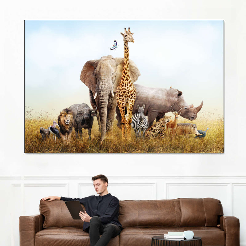 Kenyan Safari Animals Wall Art