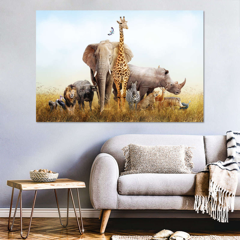 Kenyan Safari Animals Wall Art