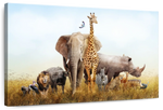 Kenyan Safari Animals Wall Art